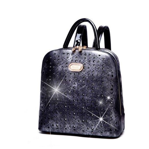 SPARKLE OF HEARTS BACKPACK BAG FOR WOMEN(BLACK) main image 7